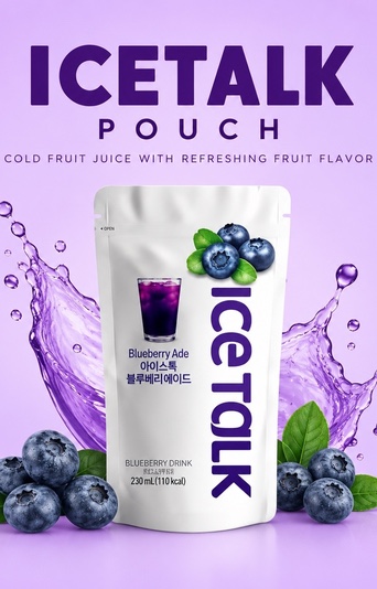 IceTalk blueberry pouch product visual