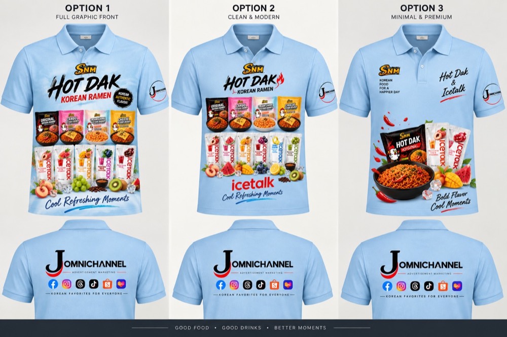 Brand Shirt Concepts · Blue promotional visual